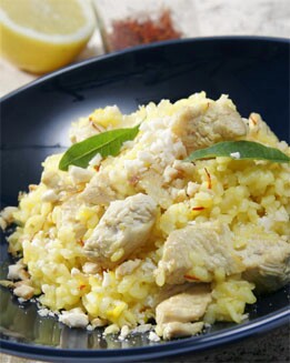 ARROZ AL AZAFRÁN CON POLLO