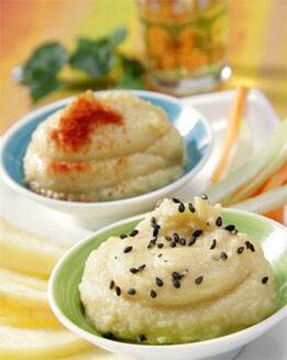 HUMMUS CON  VERDURAS Y FRUTAS