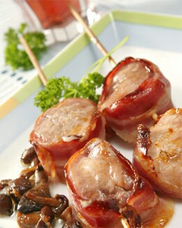 TOURNEDORS  DE CERDO CON SETAS