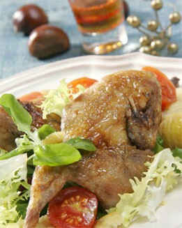 CODORNICES  CONFITADAS  EN SALSA DE OCA