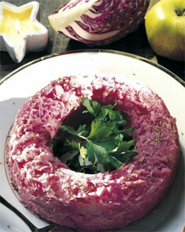 PASTEL DE LOMBARDA Y MANZANAS