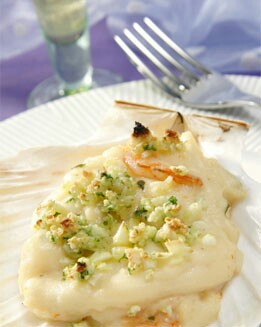 CONCHAS DE GAMBAS Y ALMENDRAS