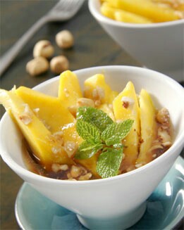 POSTRE LIGERO DE QUESO Y MANGO