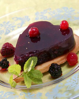 GELATINA DE MORAS PARA  SAN VALENTÍN