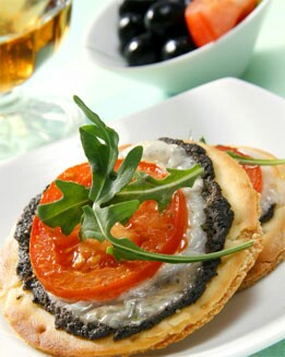 PIZZA DE TOMATE MOZZARELLA Y RÚCULA