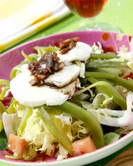 ENSALDA DE JUDÍAS VERDES CON QUESO MOZZARELLA