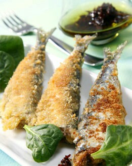 SARDINAS FRITAS CON VINAGRETA