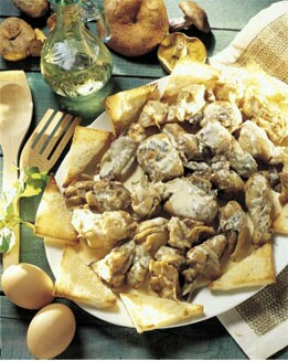 POLLO CON SETAS