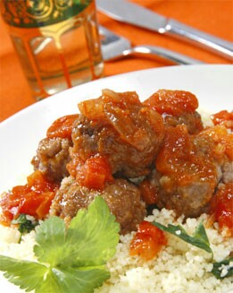 ALBÓNDIGAS MARROQUÍS CON CUSCÚS