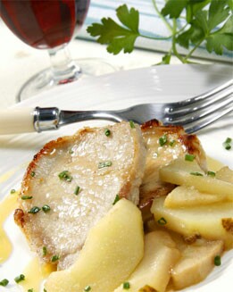 CERDO CON PERAS AL HORNO
