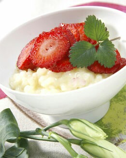 RISOTTO DE ARROZ DULCE CON FRESAS