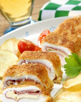 PECHUGA DE POLLO  CON JAMÓN Y QUESO