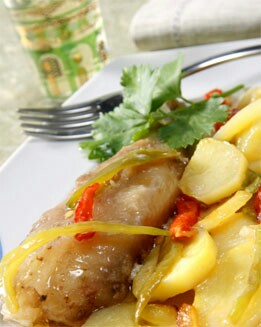COLAS DE RAPE ASADAS CON PATATAS