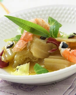 ENSALADA DE CIGALAS CON CARDO