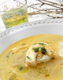 SOPA DE PESCADO  Y MARISCO