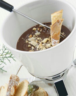 FONDUE DE CHOCOLATE CON ROSCON DE REYES