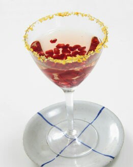 COCTEL DE GINEBRA, JENGIBRE Y GRANADAS