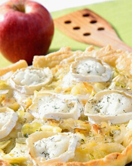 TARTALETA DE MANZANA Y QUESO