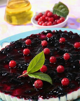 TARTA DE QUESO Y FRUTAS DEL BOSQUE