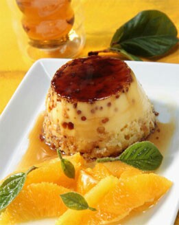 FLAN DE HUEVO CON NARANJA