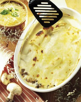 CANELONES DE CHAMPIÑÓN
