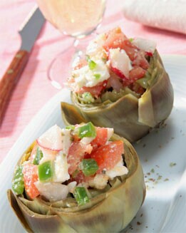 NIDOS DE ALCACHOFAS CON ENSALADA