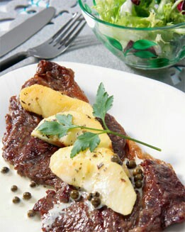 ENTRECOT CON SALSA DE PIMIENTA VERDE
