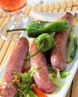 SALCHICHAS DE IBÉRICO CON VERDURAS