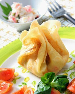 CREPES DE ENSALADA DE CANGREJO CON MAHONESA