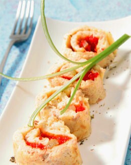 SUSHI DE TORTILLA DE ATÚN Y HUEVAS