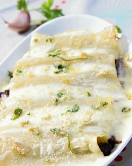 CANELONES RELLENOS DE TERNERA