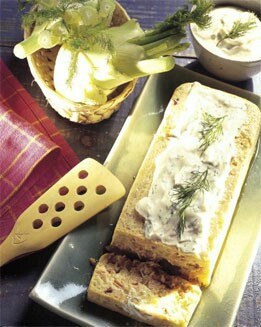 BUDIN DE SALMÓN CON SALSA HOLANDESA