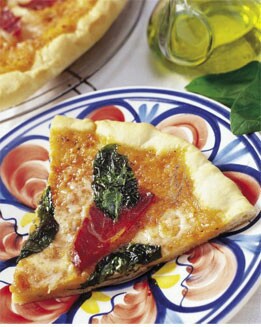 PIZZA DE JAMÓN Y ESPINACAS