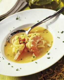 SOPA DE FIDEOS Y GAMBAS