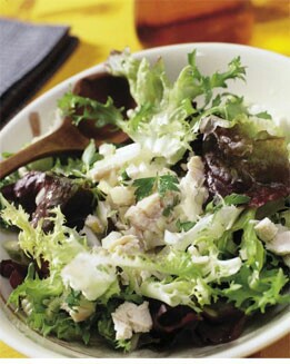 ENSALADA DE POCHAS CON VINAGRETA DE AVE