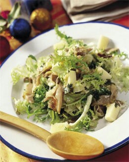ENSALADA TEMPLADA DE SETAS CON ALIÑO DE ALBAHACA