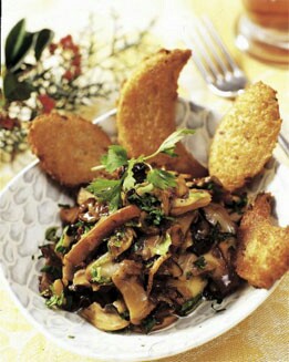 MENESTRA DE SETAS CON SALSA DE JEREZ