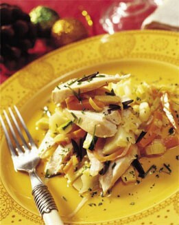 ENSALADA TIBIA DE PULARDA CON TRUFA