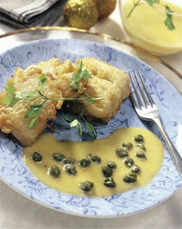LENGUADO RELLENO CON SALSA DE ALCAPARRAS
