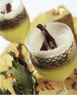 SORBETE AL CAVA CON VIRUTAS DE CHOCOLATE