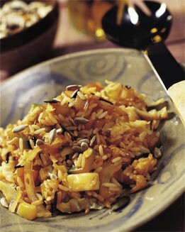 SALTEADO DE ARROZ SALVAJE Y VERDURAS