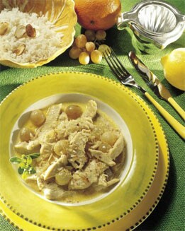PAVO CON UVAS Y SALSA DE ALMENDRAS
