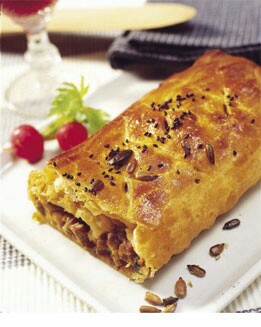 STRUDEL DE CORDERO Y VERDURAS