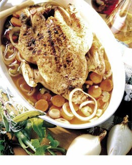 POLLO ASADO CON VERDURAS