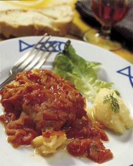 BACALAO AL HORNO CON PIMIENTOS