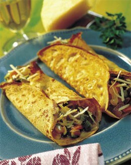 CREPES DE MAÍZ CON VERDURAS