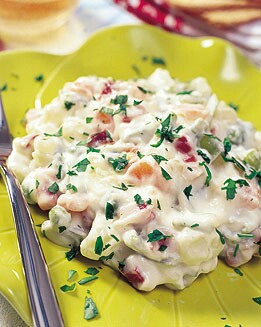 ENSALADILLA RUSA CON TAQUITOS DE JAMÓN