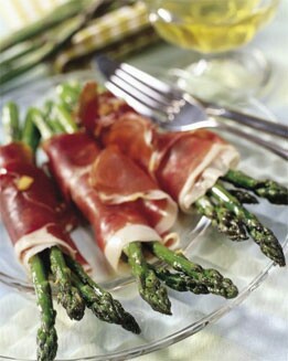 ROLLITOS DE JAMÓN IBÉRICO CON ESPÁRRAGOS