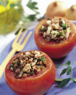 TOMATES RELLENOS DE LENTEJAS