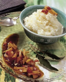 ARROZ EN CREMA CON ALMÍBAR DE FRUTAS